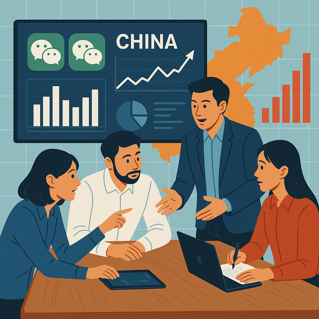 A dynamic visual of a small business team strategi