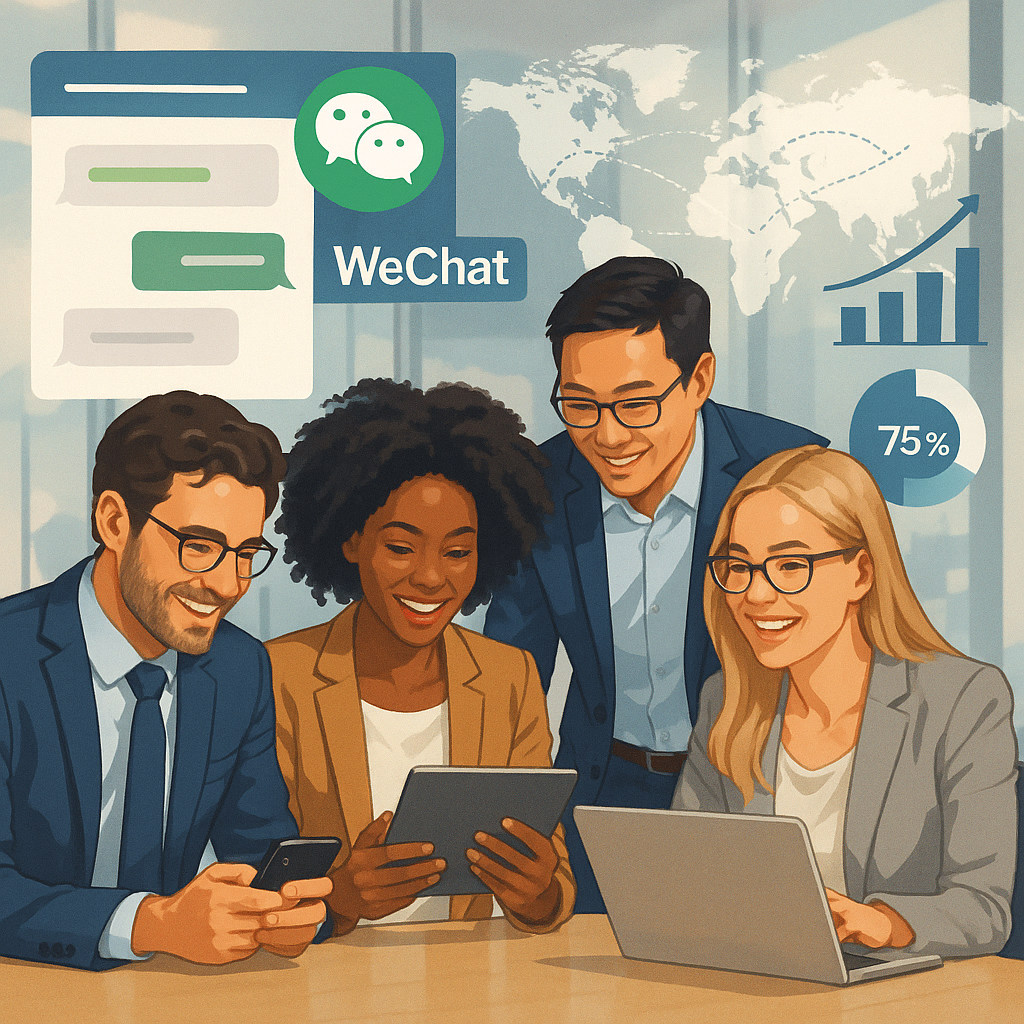 A dynamic visual of business professionals collabo